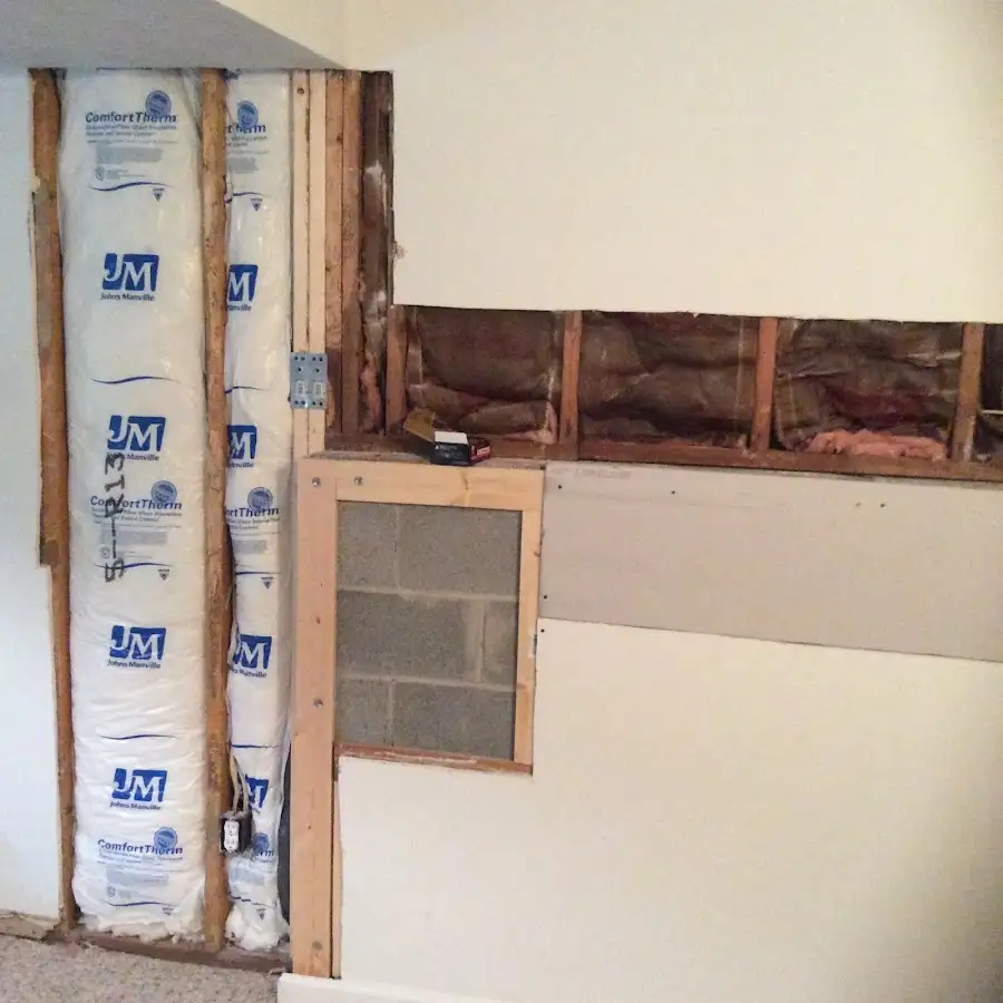 Wall insulation replacement during Odor Removal & Deodorization in Libertyville
